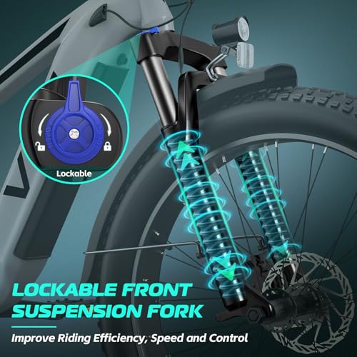Vivi ACE01 Electric Bike for Adults, 26" Fat Tire, 25MPH T72708