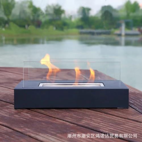 Smores Maker Tabletop Fire Pit Bowl for Home Patio, Black 28 cm G497