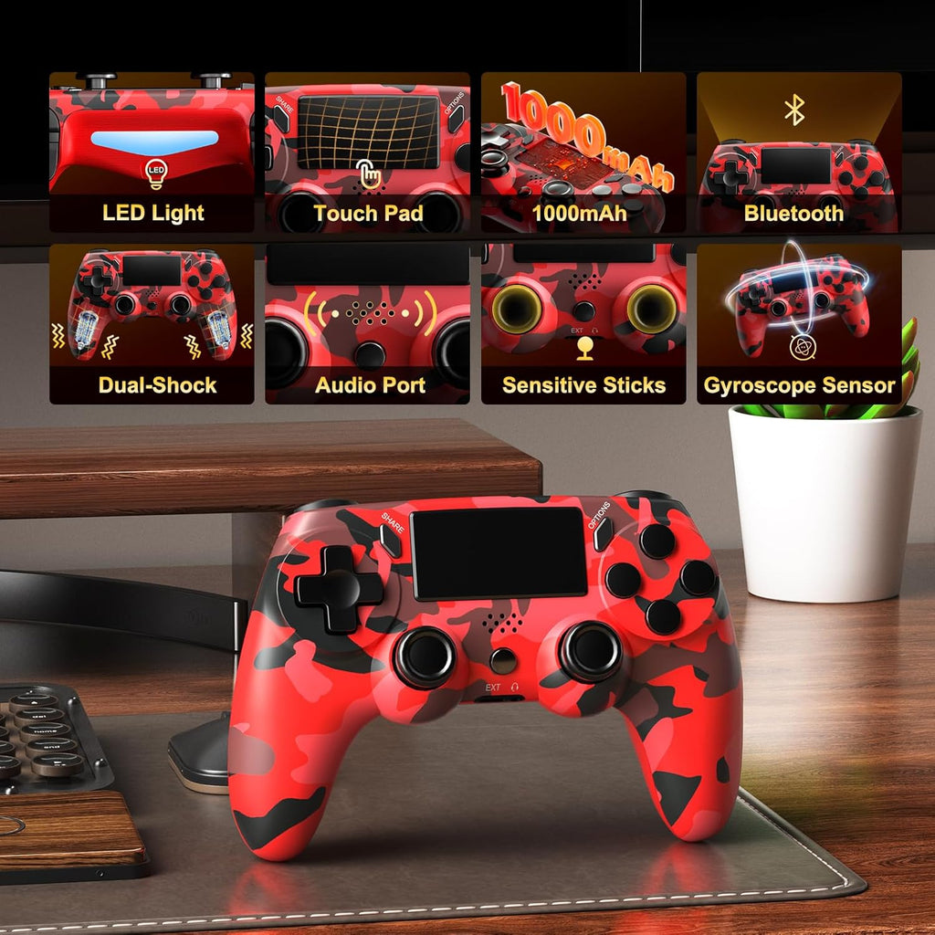 KDYGPDCT 2 Pack Wireless Controller for PS4 with Touch Pad & Headphone Jack N50241
