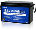 DC HOUSE 12V 200Ah Lithium LiFePO4 Deep Cycle Battery, Low Temp Cut Off, with 2560Wh Energy Max. Built-in 200A BMS for RV, Solar, Home Energy Storage, Marine Trolling Motor, Boat, Golf Carts