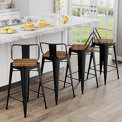 Andeworld 30 Inch Swivel Bar Stools Set of 4 Counter Height Industrial Metal N1695
