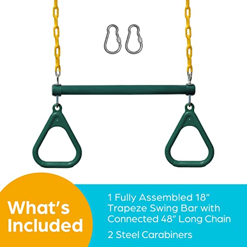 Jungle Gym Kingdom Swing Set with Monkey Bars & Trapeze Bar, Outdoor Play Equipment, Blue N7930