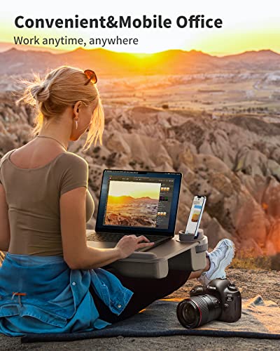 SAIJI Laptop Lap Desk, Portable with Storage Drawer, Fits Up to 17" Laptop S34883