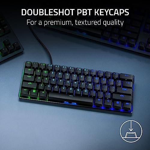 Razer Huntsman Mini 60% Gaming Keyboard, Clicky Optical Switches, RGB, Black B384275