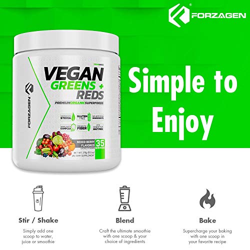 Forzagen Vegan Greens & Reds Superfood Powder, 35 Servings T46144
