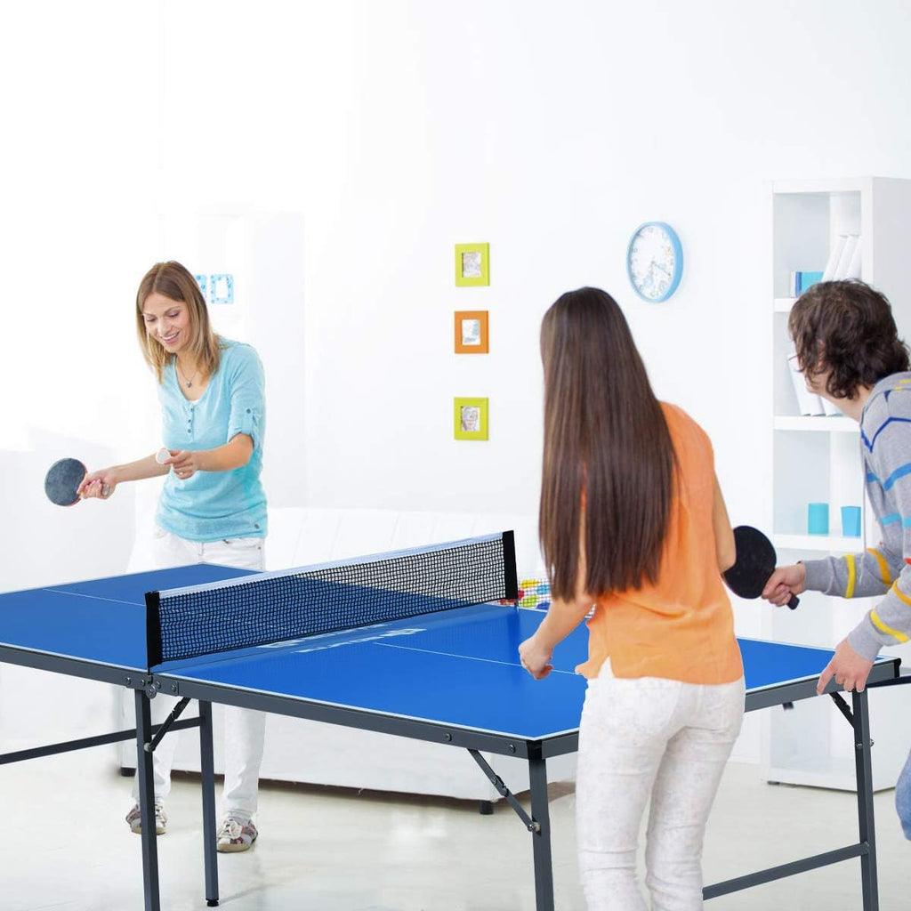 Goplus Foldable Ping Pong Table with Net, 2 Paddles and Balls C97218