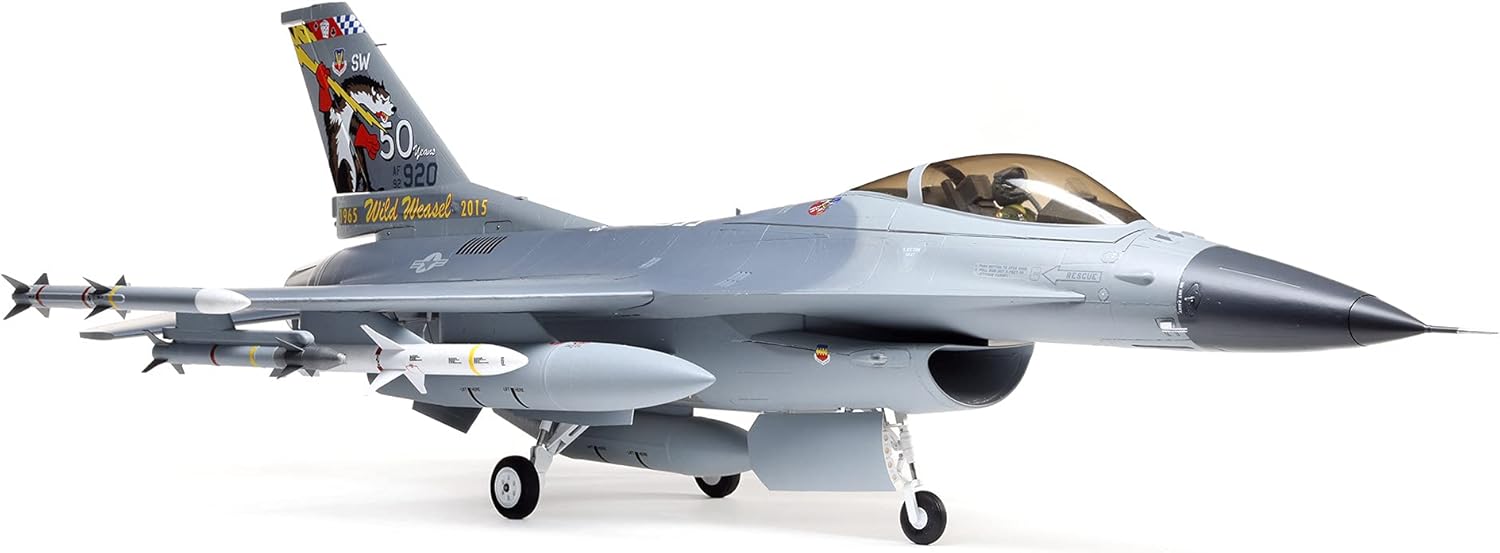 E-flite RC Airplane F-16 Falcon 80mm EDF Jet BNF Basic A14254