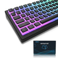 Womier Pudding Keycaps, PBT Keycaps 165 Keys Set Custom Keycap Set, Shine Through Keycaps OEM Profile, Universal Compatiability for 100%, 75%, 65%, 60% Keyboard-Black
