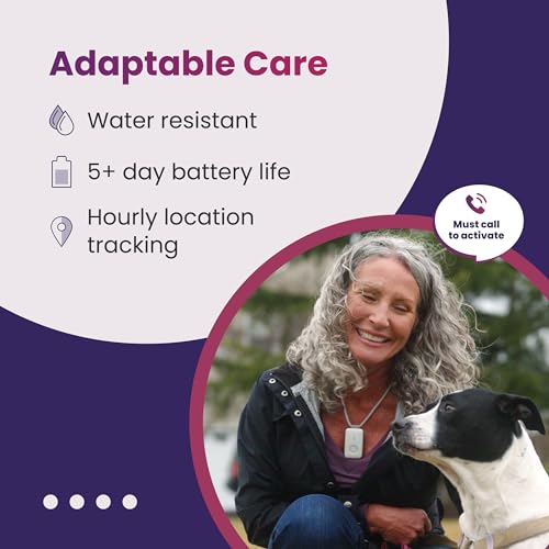 Medical Guardian MGMini Medical Alert Necklace for Seniors with GPS and 24/7 Emergency Care, Black Y210285