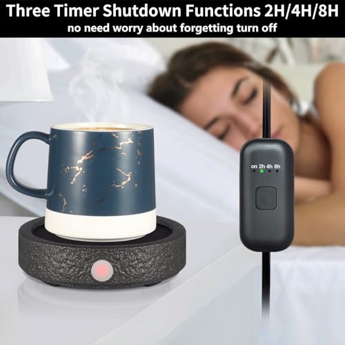 Coffee Mug Warmer with Auto Shut Off for Desk, Black P673
