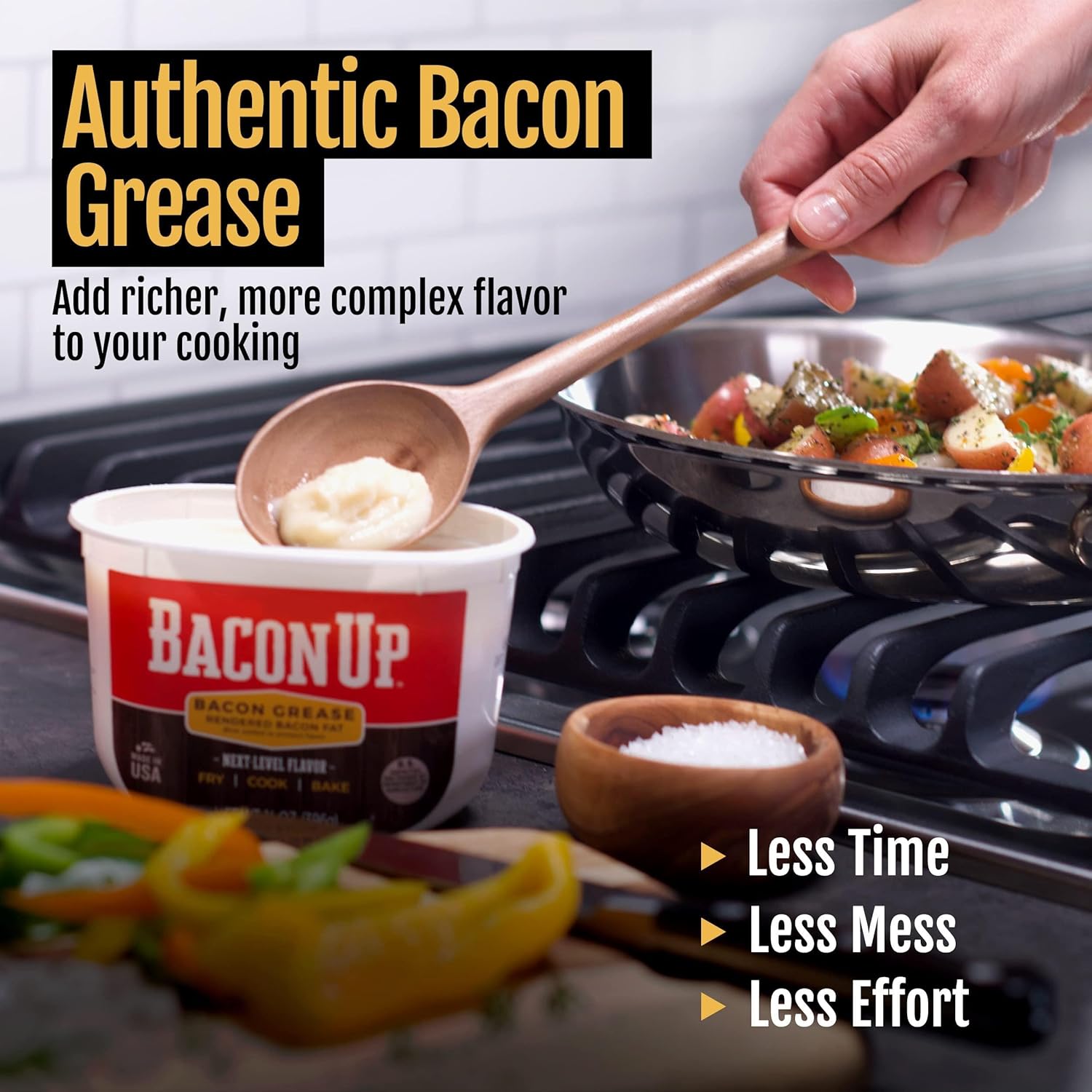 Bacon Up Rendered Bacon Fat for Cooking, 14 oz T36998