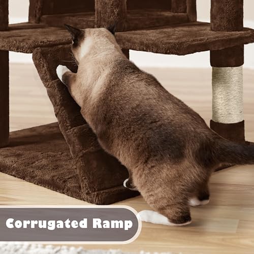 Yaheetech 54in Cat Tree Tower Condo Furniture with Scratch Post Y196