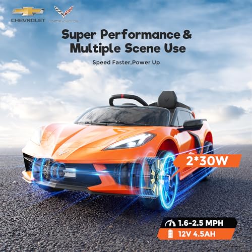 Chevrolet Corvette C8 12V Kids Electric Ride-On Car with Remote Control K879