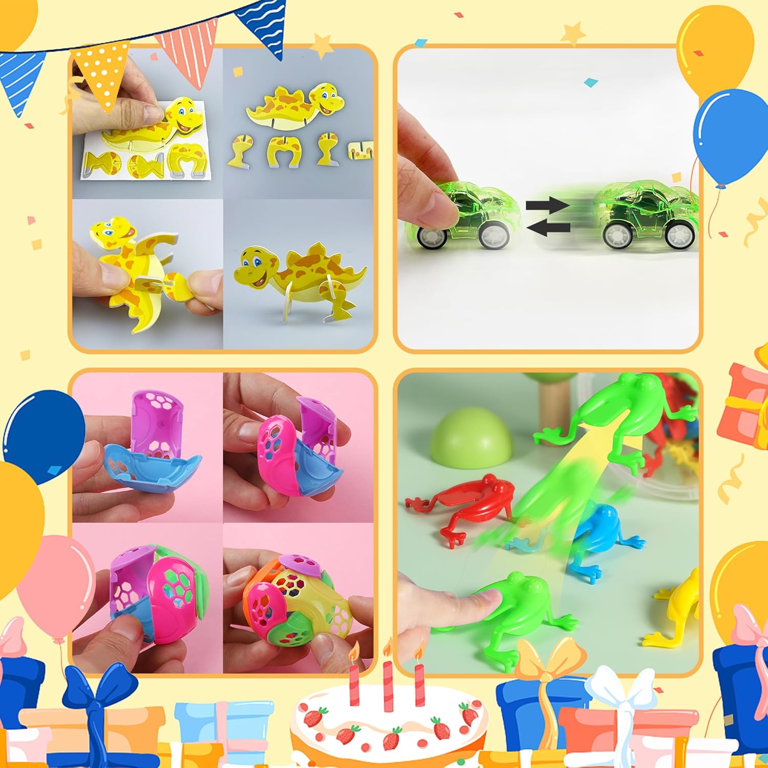 62PCS Party Favors Toy Assortment for Classroom Rewards Bulk Toys Birthday Gifts S832
