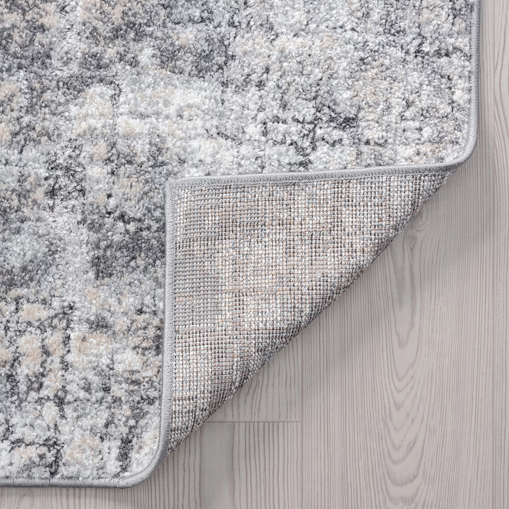 Contemporary 8x10 Abstract Beige Gray Area Rug Y98920
