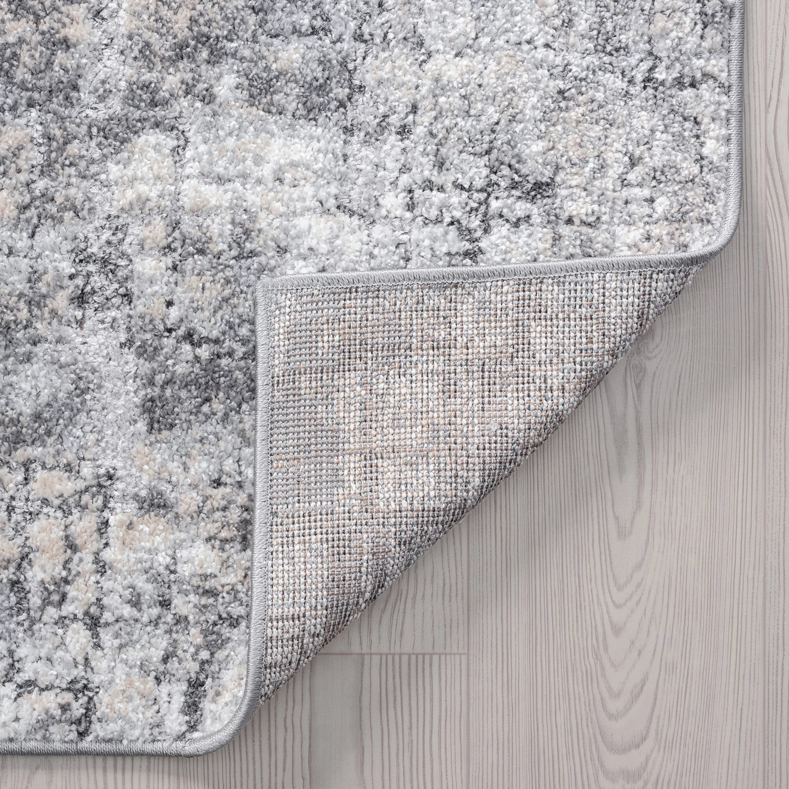 Contemporary 8x10 Abstract Beige Gray Area Rug Y98920