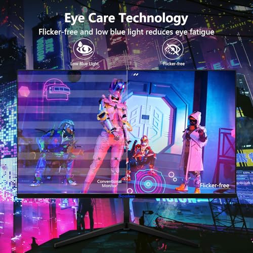 24 Inch Curved Gaming Monitor Full HD 1080P Frameless FreeSync Eye Care R30523