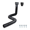 7ft Long Gutter Downspout Extensions, 3" Downspout Extender Drainage Pipe for 2"×3" Downspout and 3"×4"Downspout, Flexible Pipe Stretched Length 7ft, Black,1-Pack