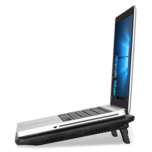 Coolertek Portable Slim Laptop Cooling Pad with 2 Blue LED Fans, USB Powered, Fits 11-14 Inch E3336