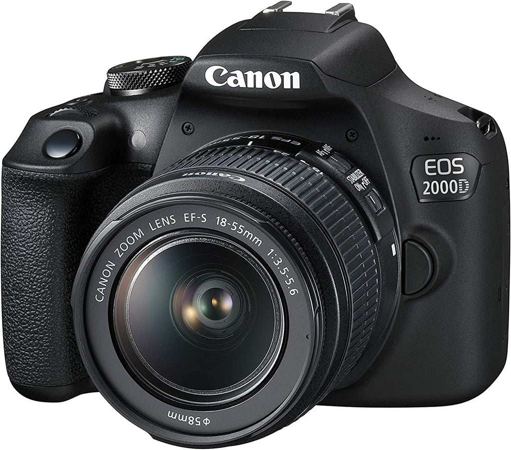 Canon EOS 2000D (Rebel T7) DSLR Camera with 18-55mm Lens Bundle (Renewed) G925118