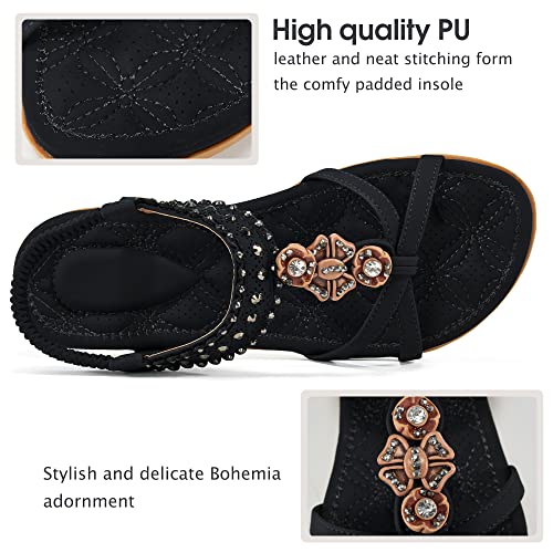 Alicegana Women's Sandals Non-Slip Casual Summer Beach Flats Q323621