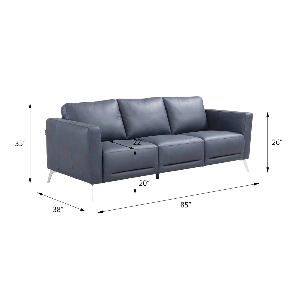 Astonic LV00212 Blue Leather Sofa R687952
