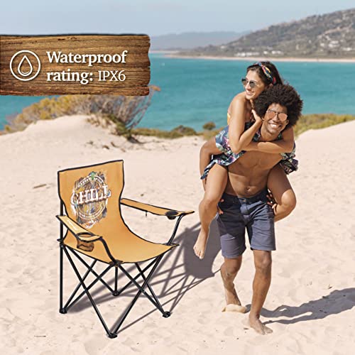 Margaritaville Folding Chair with Wireless Speakers, Bluetooth, Cup Holder B490248
