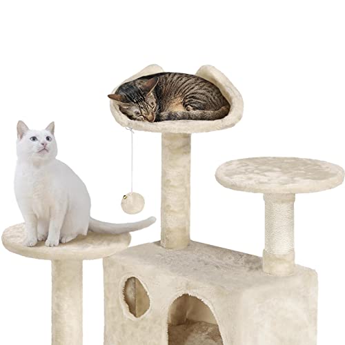 Yaheetech 54in Cat Tree Tower Condo Furniture with Scratch Post Y196