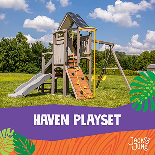 Jack & June Haven Cedar Playset with Swings and Slides J944661