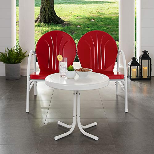 Crosley Furniture Griffith 2-Piece Metal Outdoor Conversation Set with Table and Loveseat V8408