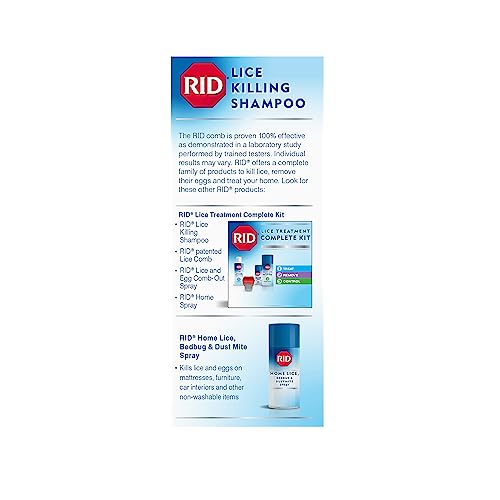 Rid Lice Killing Shampoo Head Lice Treatment for Kids and Adults with Nit Comb, 2 Fl Oz I981