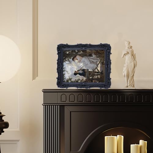 Antique Picture Frames 8x10 Vintage Victorian Ornate with Glass, Black S55546