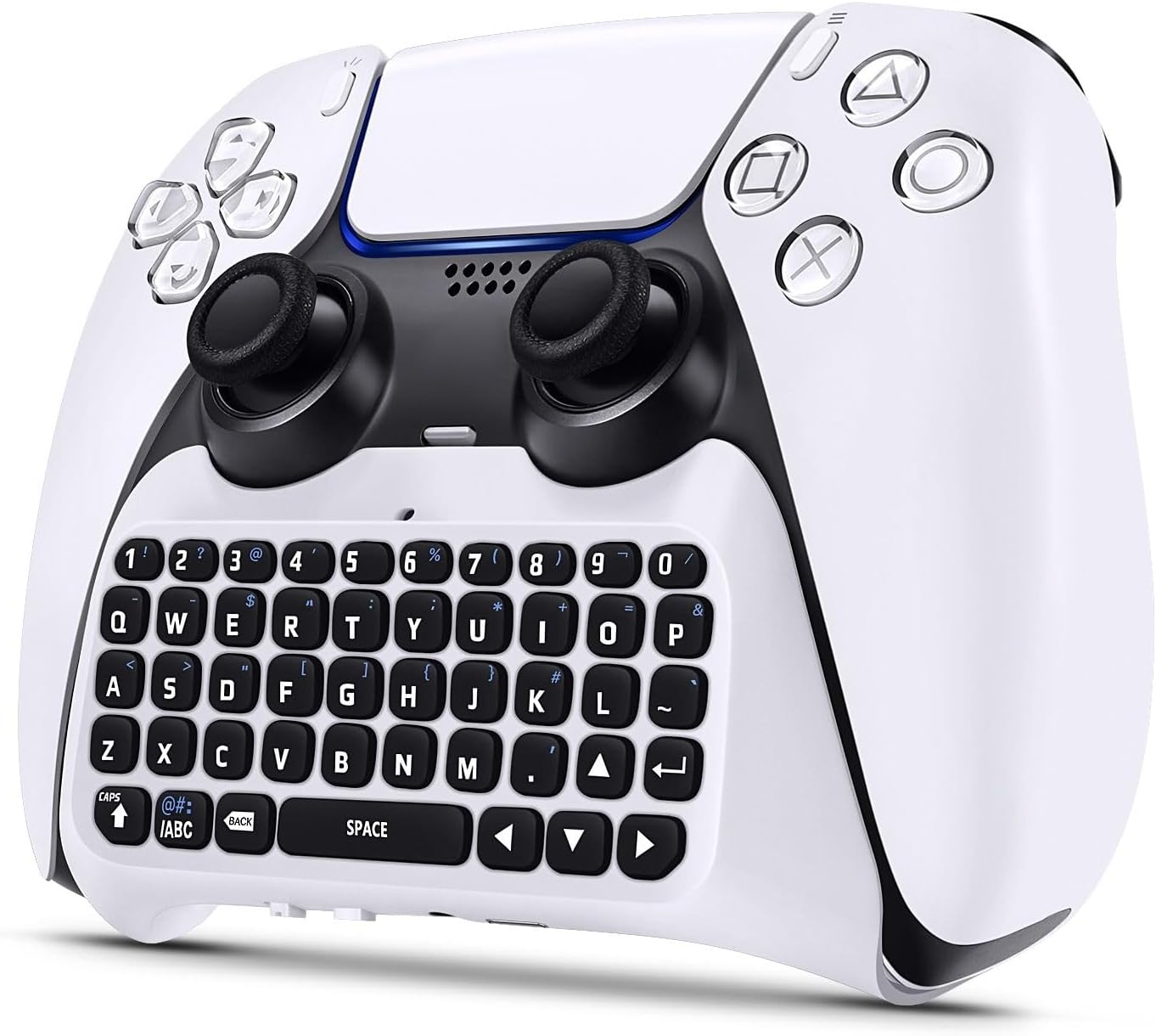 TNP PS5 Chatpad - PS5 Controller Keyboard Attachment, Wireless Compact Keypad - The Ultimate QWERTY Gamepad Keyboard for PS5 with Built-in Speaker for Live Chat and Messaging