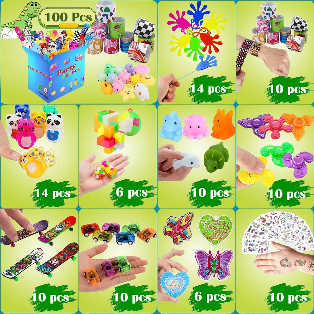 100 Pcs Party Favors Treasure Box Toys for Kids Classroom Carnival Prizes M857763