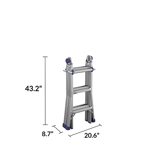 COSCO 18 ft Aluminum Multi-Position Ladder, 300 lb Type IA Y5449