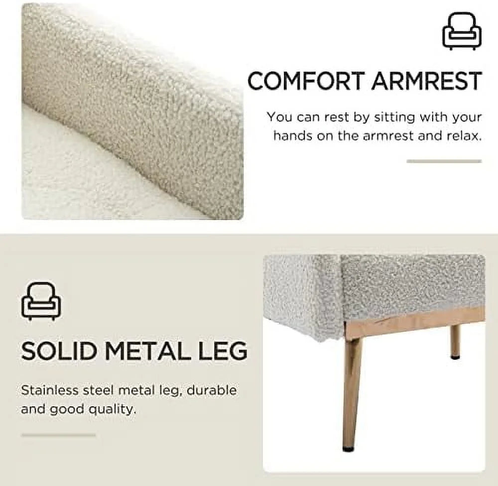 HOOMHIBIU Modern Velvet Accent Chair with Rose Golden Metal Legs for Living Room, Pink N9541