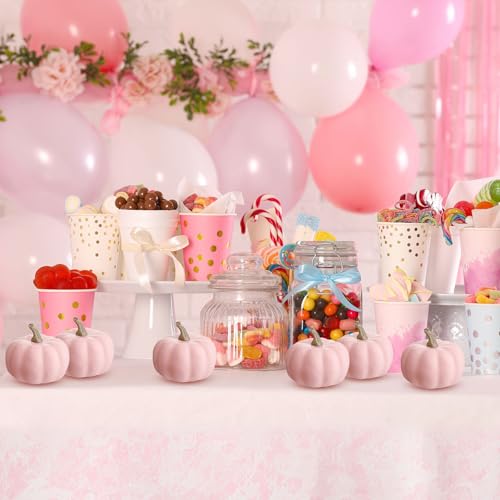 Liliful 50 Pcs 3.15 Inch Artificial Foam Pumpkins for Fall Halloween Decor D78141