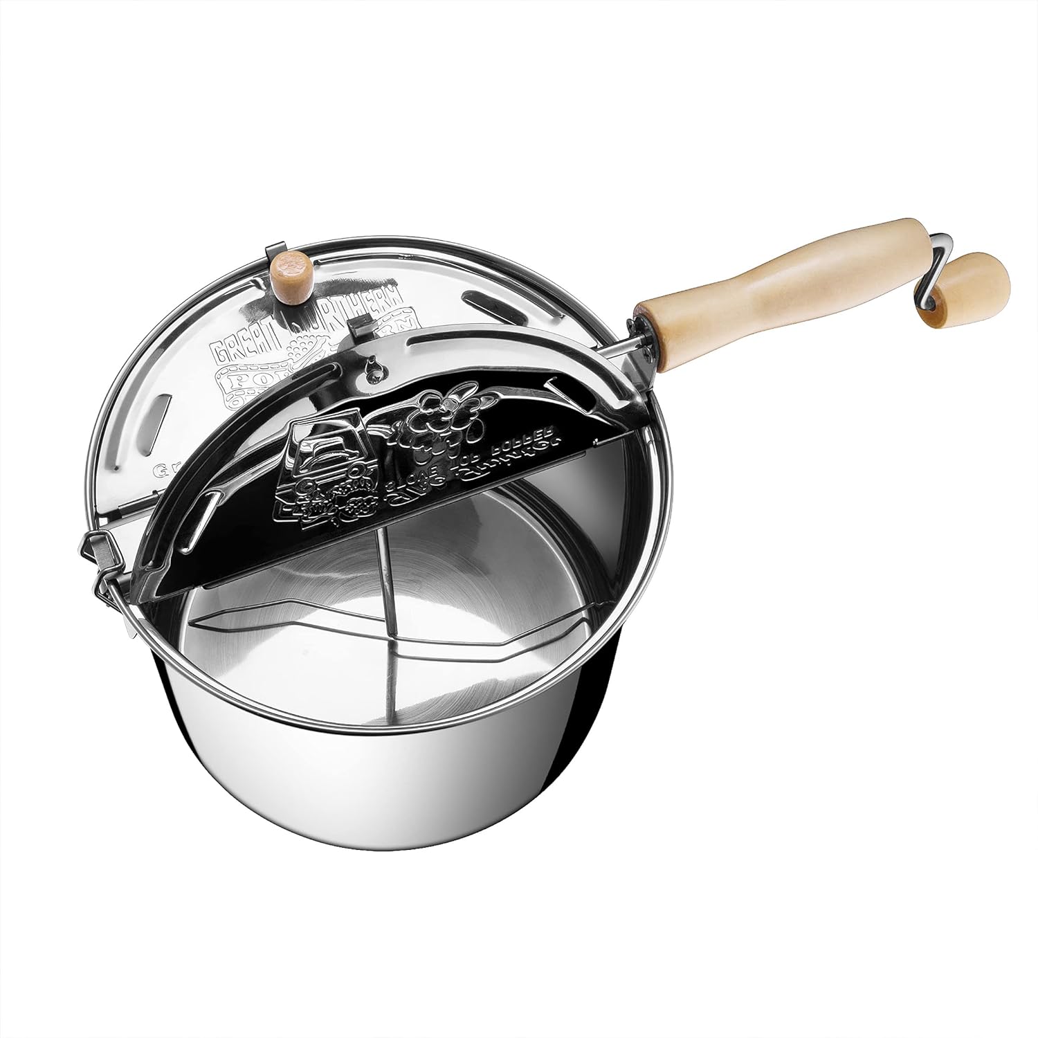 Great Northern Popcorn 6251 Stainless Steel Stovetop Popcorn Popper 6.5-Quart S5424