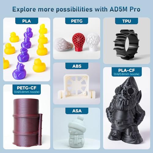 Flashforge Adventurer 5M 3D Printer, High-Speed with Auto Leveling and PEI Plate N47582