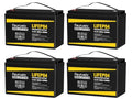 12V 100Ah LiFePO4 Lithium Battery - Solar Powered Battery with 100A BMS, 1280Wh Energy Storage, Iron Phosphate 15000 Deep Cycles Marine Battery for RV, Golf Car, Trolling Motor