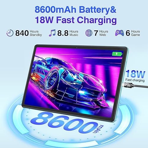 Android 13 Tablet 16GB+256GB 11 inch 2K Display Blue with Case L71180