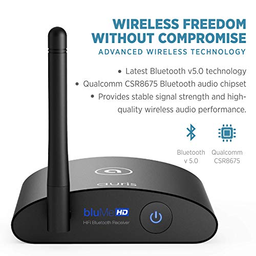 Auris Blume HD Long Range Bluetooth 5.0 Music Receiver with AptX HD for Home Stereo G52500
