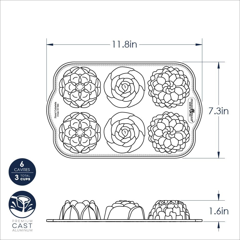 Nordic Ware Floral Cakelet Pan I47770