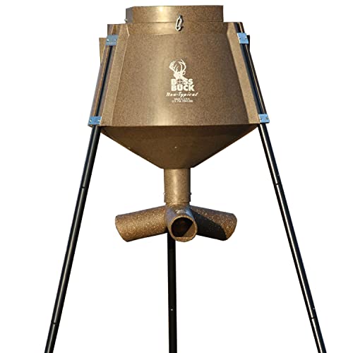 Boss Buck Oversized 350 Pound Capacity Hunting Gravity Feed Tripod Game Deer Feeder with Corn, Soybean and Protein Delivery System for Game Management