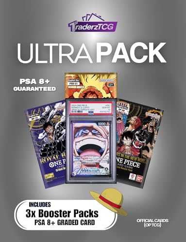 One Piece TCG Ultra Pack - 3 English Booster Packs + PSA Graded Card F325272