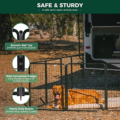 FXW Rollick Dog Playpen for Yard, RV Camping, 32 inch, 16 Panels M3615