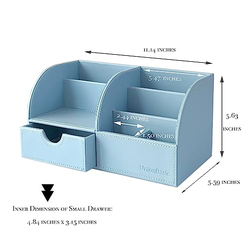 UnionBasic Desk Organizer Leather Pen Holder Storage Box, Black C712