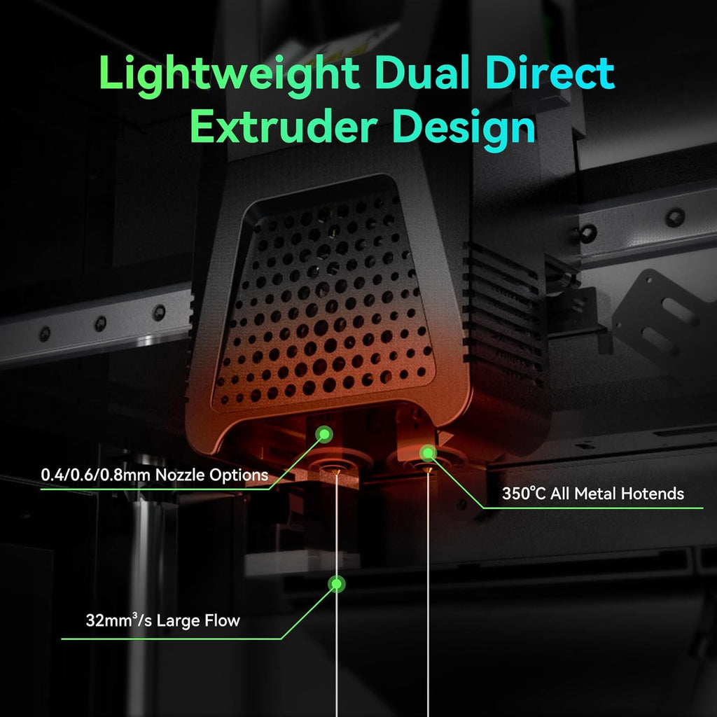 FLASHFORGE Guider 3 Ultra 3D Printer, Dual Extruder with Auto Leveling, 330x330x600mm E7416