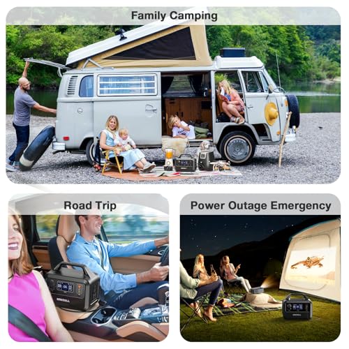 GRECELL Portable Power Station 300W, 230Wh LiFePO4 Battery, Solar Generator for Camping K3905