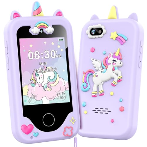 Kids Phone for Girls, Toys for 3-10 Year Old Boys Girls Christmas Birthday Gifts for Kids, Touchscreen Toddler Smartphone Learning Toys, Kids Toys Play Cell Phone with Camera, Games, Music, 8G SD Card